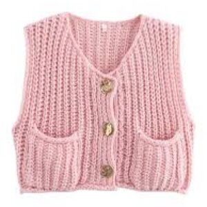 Trendy Chunky Knit Sweater Vest